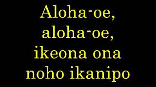 Aloha Oe Lyrics [upl. by Alrahs]