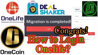 How to login Onelife Onecoin Update 1092020 [upl. by Lewie]