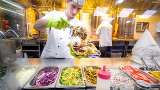 Unique SHAWARMA Technique Bucharest Street Food  Market Tour in Romania [upl. by Mcneely627]