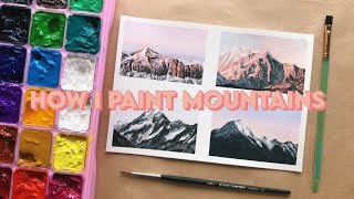 Gouache Mountain Studies [upl. by Aikyn290]