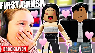 LIFE AS A TEENAGER FIRST CRUSH BROOKHAVEN ROLEPLAY  JKREW GAMING [upl. by Goddart]