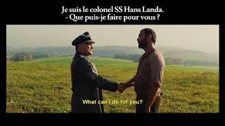 FRENCH LESSON  learn French with movies  Inglorious Basterds part1  French  English subtitles [upl. by Ttevy]