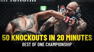 ONE Championship 50 Knockouts In 20 Minutes [upl. by Najed]