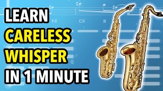 Careless Whisper Sax Tutorial  Saxplained [upl. by Akedijn563]