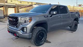 2021 GMC Sierra 1500 AT4 Duramax Leveled on 34s [upl. by Iago822]