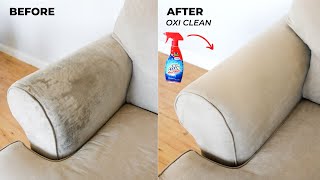 How To Clean Your Sofa  Couch With Oxi Clean [upl. by Esiahc]