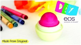 DIY EOS Lip Balm Using Crayons  EASY [upl. by Raynold]