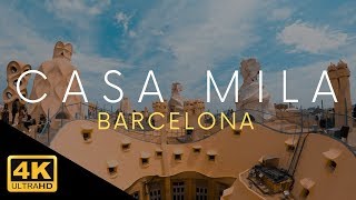 Casa Mila Barcelona Tour La Pedrera Antoni Gaudi 4k [upl. by Ala23]