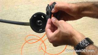 How to Reload Trimmer String weed wacker line [upl. by Esorbma]