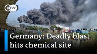 Huge explosion at German chemical complex  DW News [upl. by Dewie]