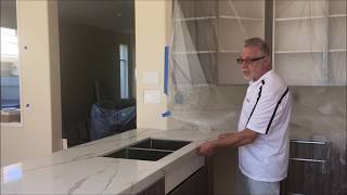 Calacatta Quartz Countertop Review  Kitchen Remodeling [upl. by Norry742]