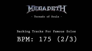 Megadeth  Tornado of Souls Solo Backing Track  175 BPM 23 [upl. by Las]