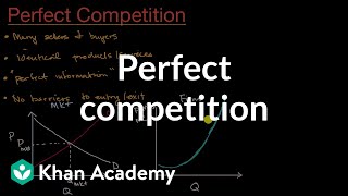 Perfect competition  Microeconomics  Khan Academy [upl. by Aicil125]