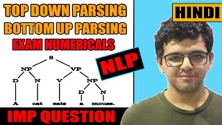 top down and bottom up parsing numerical in Natural Language Processing [upl. by Eikcim]