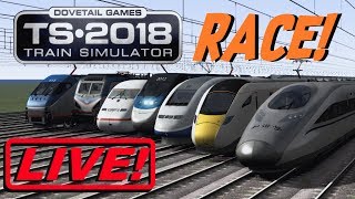 Train Simulator 2018  Electric Locomotives RACE Live Stream [upl. by Gaskin]