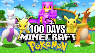 I Survived 100 Days in Minecraft PIXELMON [upl. by Idorb769]