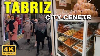 TABRIZ 🇮🇷 CITY CENTER WALK TOUR  December 2021  4K UHD 60 FPS [upl. by Acinorav]