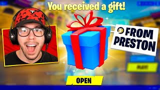 Gifting Fortnite Skins to 24 YouTubers [upl. by Baseler]