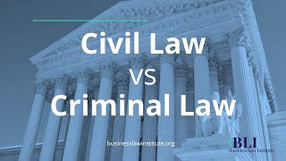 Civil Law vs Criminal Law Explained [upl. by Ahsinnod]