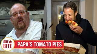 Barstool Pizza Review  Papas Tomato Pies Robbinsville NJ [upl. by Incrocci]