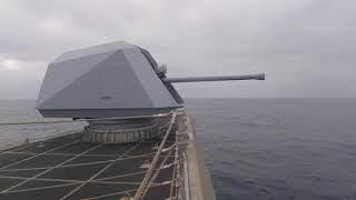 Littoral Combat Ship Live Fire with 57MM Naval Gun System [upl. by Aiceled720]