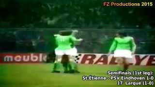 19751976 European Cup AS SaintÉtienne All Goals Road to the Final [upl. by Aikym847]