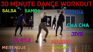 Easy To Follow 30 Minute Dance Workout View From The Back Salsa Bachata Merengue Mambo And More [upl. by Mizuki]