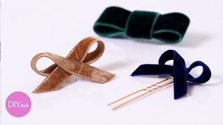 DIY Velvet Hair Bows  DIY Style  Martha Stewart [upl. by Yecnahc]