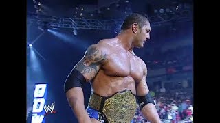 Eddie Guerrero amp Batista VS MNM Smackdown Tag Team Match [upl. by Relyk]