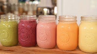 5 Healthy Breakfast Smoothies [upl. by Yragerg]