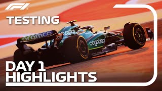 Day 1 Highlights  F1 PreSeason Testing [upl. by Achorn]