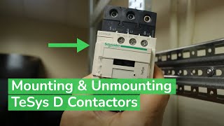 Mounting amp Unmounting TeSys D Contactors to DIN Rails  Schneider Electric Support [upl. by Yellehs]