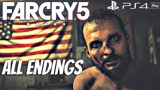 FARCRY 5  ALL ENDINGS All 3 Endings Bad Good Nuclear 1080P 60FPS [upl. by Giglio847]