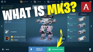 War Robots MK3 Upgrade Explained  MK3 Robots amp Weapons Gameplay WR [upl. by Eitsyrk]