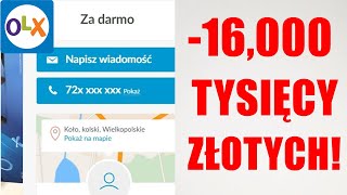 SZYBKIE INFO  Kradzież 16 000 PLN  quotoddam za darmoquot  oszustwo na OLX [upl. by Micah200]