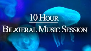 10 HR Dark Screen  Bilateral Music  Release Stress Anxiety PTSD  EMDR Brainspotting [upl. by Nelyahs87]