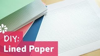 DIY Lined Paper for Bookbinding  Sea Lemon [upl. by Madoc]