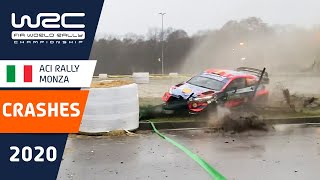 WRC  ACI Rally Monza 2020 CRASH compilation [upl. by Wendalyn]