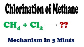 CH4 and Cl2 Mechanism  Chlorination of Methane Organic chemistry [upl. by Aim]