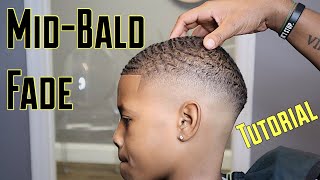 Barber Tutorial How To Do A Mid Bald Fade [upl. by Alliuqal]