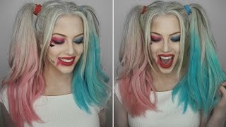 Harley Quinn Halloween Makeup Tutorial  Chloé Boucher [upl. by Hanah]