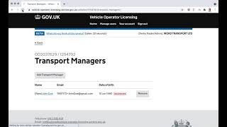 How to add a transport manager to an existing Operators Licence [upl. by Brittani557]