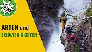 Klettersteig 05 Arten amp Schwierigkeiten  SicherAmBerg [upl. by Reede948]