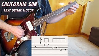 Easy Guitar Lesson California Sun tabs [upl. by Konstance]