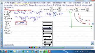 Proceso adiabatico reversible entropia energia interna [upl. by Parhe]