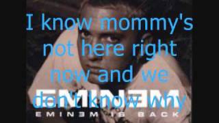 EMINEM Mockingbird lyrics [upl. by Dickey]