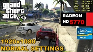 HD 5770  6770 1GB  GTA V  1080p Normal Low Settings [upl. by Blaze]