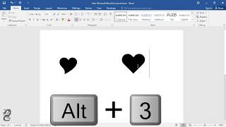 How to type heart symbol in Word [upl. by Emmons]