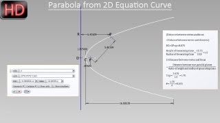 Parabola from 2D Equation Curve Video Tutorial Autodesk Inventor [upl. by Nowahs]