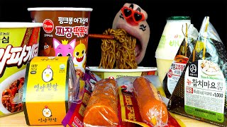 MUKBANG Convenience store Food Tteokbokki amp Noodle ASMR EATING REAL SOUNDS [upl. by Baruch]